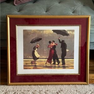 Framed Jack Vettriano Art Print with Red Mat